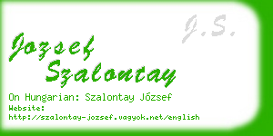 jozsef szalontay business card