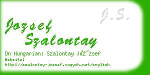 jozsef szalontay business card